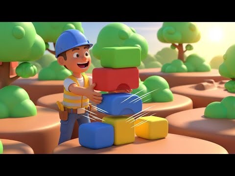 Roblox Little Builder Broke the Obby Tower | Nursery Rhymes for Kids & Baby Songs