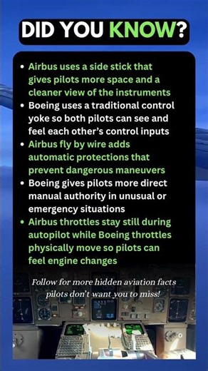 5 facts on Boeing vs Airbus Cockpit Secrets Pilots Never Tell You ✈️
