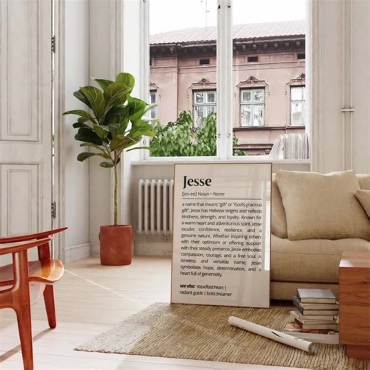 Jesse Name Meaning Print | Personalized Gift | Nursery Wall Art | Instant Digital Download - Etsy