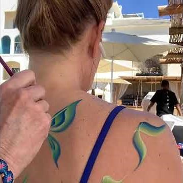 Body Painting on the beach in Cabo. #bodypainting #bodypaint #bodyart #shortvideo #short #shorts