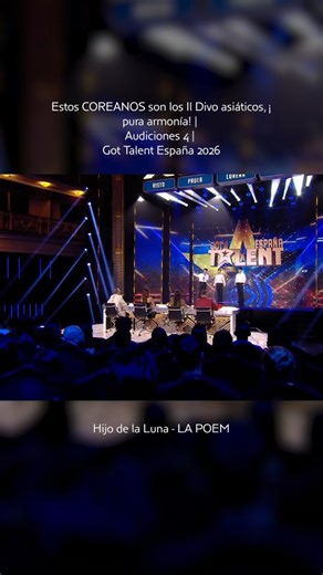 라포엠 (LA POEM) on Instagram: "Estos COREANOS son los Il Divo asiáticos, ¡ pura armonía! | Audiciones 4 | Got Talent España 2026 🎼Hijo de la Luna - LA POEM #LAPOEM #라포엠 #HijodelaLuna #GotTalentEspaña @ych_muse @ssunghooon_ @baritone_jms"