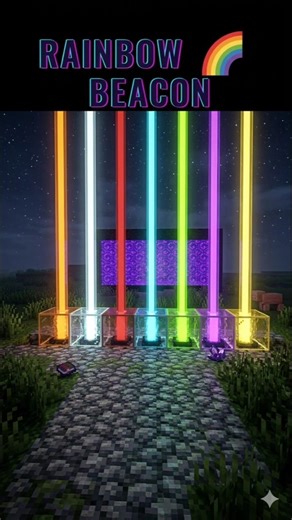 🌈 INSTANT RAINBOW!Easiest Tutorial Ever (No Mods) #minecraft #gaming