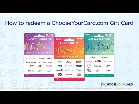 How to Redeem/Use a ChooseYourCard.com Gift Card