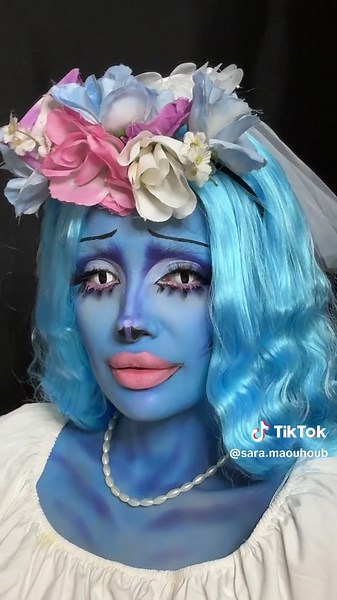 corpse bride emily Halloween makeup #fyp #foryou #tiktok #viral