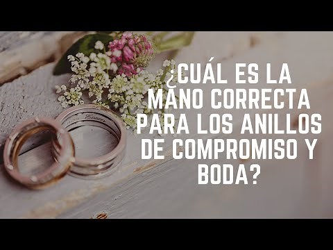 ¿Cuál es la mano correcta para los anillos de compromiso y boda?