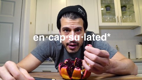 The best method for opening a pomegranate