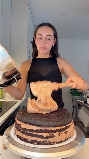 A simple double chocolate devils food cake never gets old