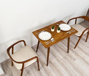 Rectangular Wooden Dining Table for 2, Minimalist Home Kitchen Furniture, Spacesaver Furniture - Etsy