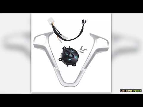 Car Steering Wheel Cruise Control Buttons Blue Backlight Button with Car Frame Panel Trims Cover