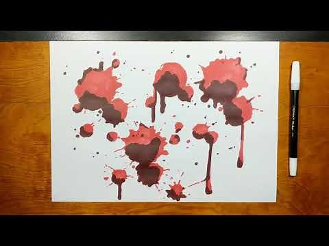 How to draw BLOOD SPLATTER step by step