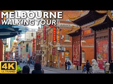 Melbourne City Walking Tour - From Chinatown to Princes Bridge | 4K Video