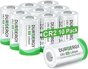 DURNERGY CR2 Lithium Batteries 10 Pack 3 Volt Long Lasting CR2 Battery for Rangefinders Compatible with CR15H270