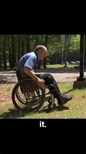 Going up rough terrain in a wheelchair