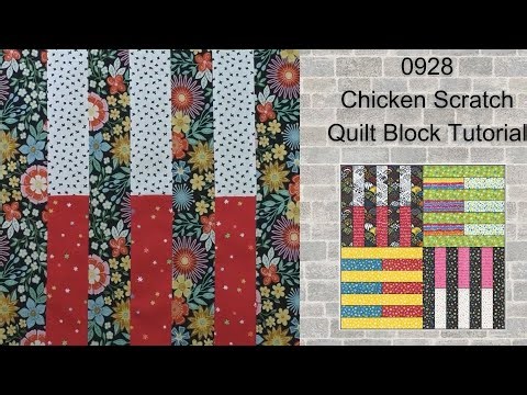 0928 Chicken Scratch Free Quilt Block Tutorial | Quilt Pattern | Block of the Day 2023 | Jelly Roll