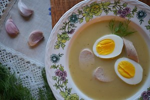 Polish Sour Rye Soup {Żurek} - Polish Your Kitchen