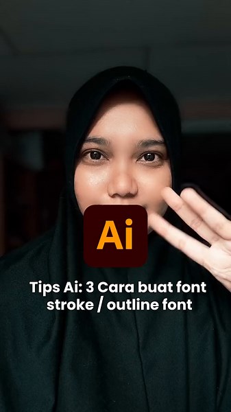 3 cara berbeza utk create stroke atau outline font. soo suka cara ketiga. hidup aman damai kalau tiba2 customer suruh ubah font. 😆 #aitutorial #illustratortutorial #tipsbuatkamu #graphicdesigner #gpprintmy