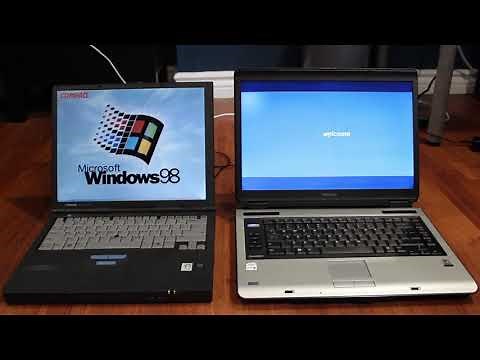 Laptop Race: Windows 98 vs Windows XP