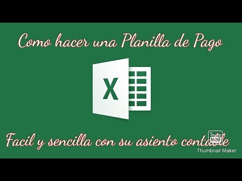 Como hacer una Planilla de Pago fácil y sencilla en Excel con su Asiento Contable-Panamá