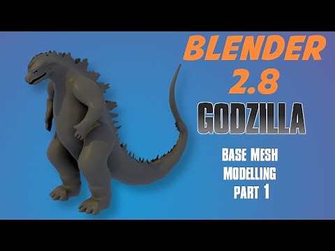 Blender 2.8 Godzilla King of Monster 2019 Base mesh modelling part 1