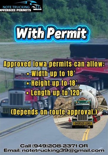 Oversize or overweight load in Iowa? 🚛 #heavyhaulage #longhaultrucker #heavyload