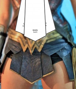 Wonder Woman costume accessories template set