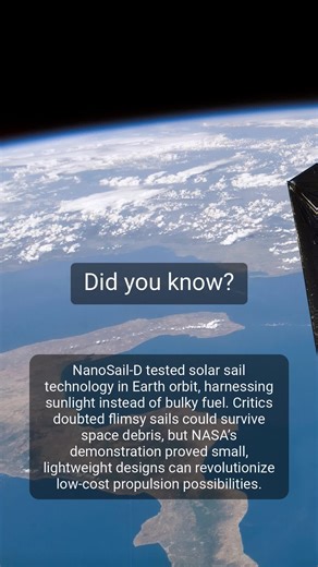 NanoSail-D tests solar sail #nasa #space #exploration #science #planets #stars