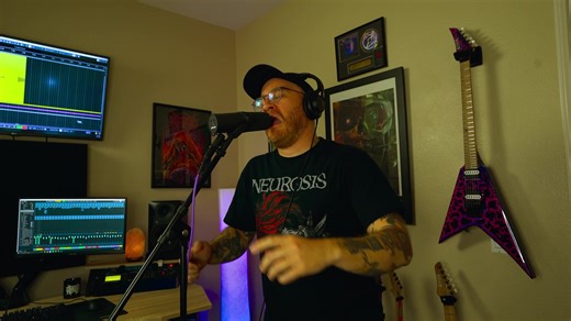 The Demon Carcass himsel, Derek Rydquist, laying down the heat on this one take vocal performance of “The Axiom Of Error” 🔗full Video link in comments!🔗 | The Zenith Passage