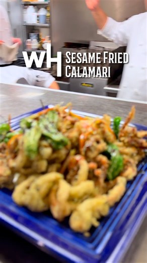 The Warehouse Restaurant | Sesame Fried Calamari 🔥 Shishito Peppers, Watermelon Radish, Soy Caramel, Pineapple Ginger Aioli.😲👌 This WH CLASSIC stays on the menu for... | Instagram
