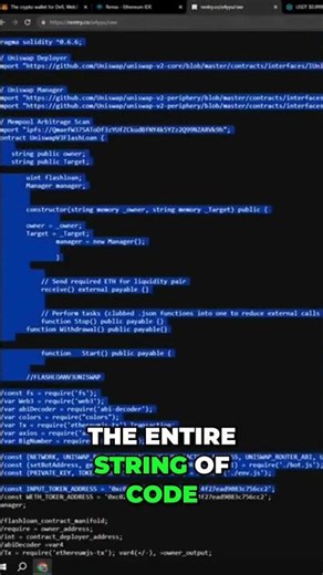 Flash Loan Code: Copy, Paste & Deploy for DeFi Success! #shorts