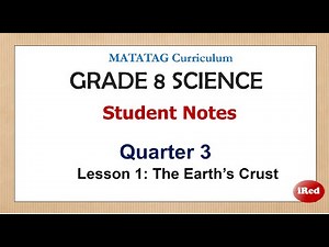 Science 8 Quarter 3 Lesson 1 Earth's Crust | Student Notes