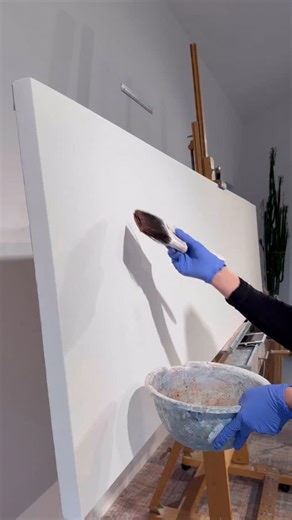 First painting of 2026 is underway! She’s a big one. 30x120 inches. It’s a commission destined for a special location, stay tuned! #oilpainting #painting #seascape #underpainting #surf | Katharine Burns Art