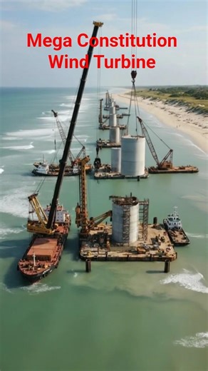 Massive Wind Turbine Construction in America 🇺🇸 | Mega Engineering Build #Shorts