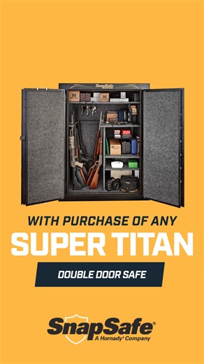 Double the Security Buy any Double Door Safe and get a FREE Under Bed Safe! Get double the value this October: When you purchase any SnapSafe Super Titan Double Door Safe, we'll include a FREE Large Under Bed Safe. The Double Door Safe gives you expansive, modular protection for your most important possessions. The Under Bed Safe adds hidden, quick-access security—so you're covered in plain sight and behind locked steel. https://www.snapsafe.com/special-offers #SnapSafe #security | SnapSafe Modu