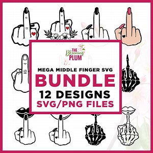 Middle Finger Svg Bundle, Middle Finger Clipart, Sublimation, Middle Finger Cut File for Circut, Skeleton Middle Finger Svg, Finger Sign Svg - Etsy