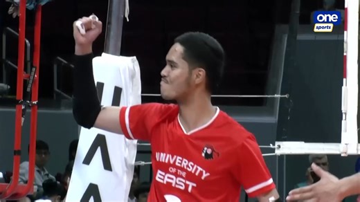 ACER-ON FIRE 🔥😤 UE Red Warriors’ Raquim Aceron turns up the heat in Set 2, unloading multiple attacks against the UP Fighting Maroons in the UAAP Season 88 men's volleyball tournament! #UAAPSeason88 #LegendsStartHere #StrengthInMotionHopeInAction | One Sports