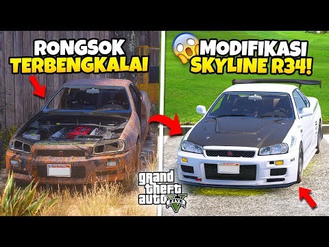 Aku Menemukan Bangkai Mobil Nissan Skyline R34 Terbengkalai! GTA 5 MOD
