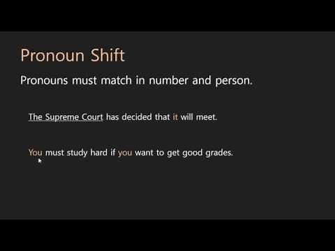 Grammar Lessons | Pronoun Shift