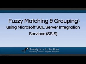 Fuzzy Lookups (Matching) and Fuzzy Grouping using Microsoft Integration Services (SSIS)