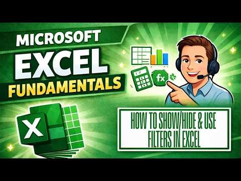How to Use Filters in Excel (Show, Hide & Filter Data) (Beginner Tutorial)