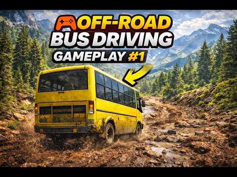 Off Road Bus Driving Gameplay #1 | Mountain Forest Bus Simulator | Extreme Offroad Driving