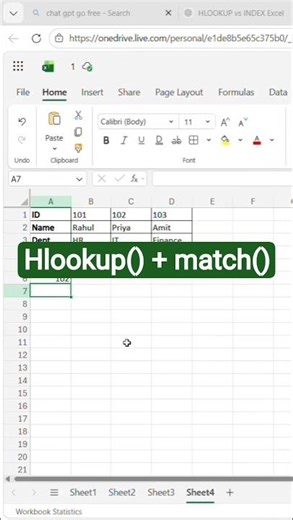 Excel HLOOKUP + MATCH Tutorial | Dynamic Data Lookup Made Easy