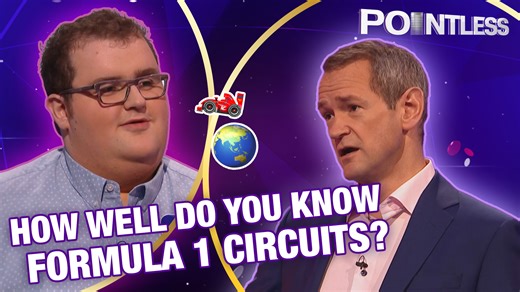 51K views · 396 reactions | Time for some geography and race car driving trivia! Contestants are challenged with guessing the countries where Formula 1 race car circuits are located. Plus they are quizzed on volcanoes trivia, film trivia and more! | Pointless | Facebook