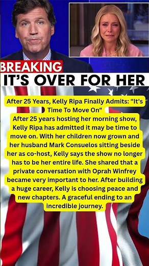 After 25 Years, Kelly Ripa Finally Admits: "It's Time To Move On"