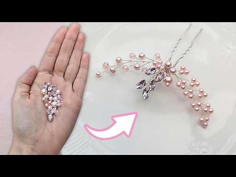How to Make DIY Hair Accessories at Home | Handmade Tutorial for Wired Wedding Hair Pins with Pearls