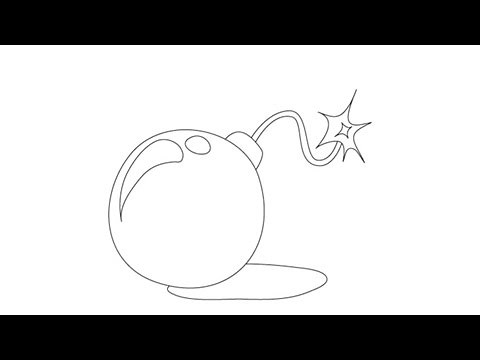 How to draw a bomb - Easy step-by-step drawing lessons for kids