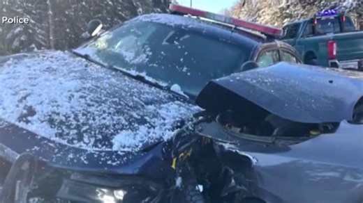NY state trooper’s body-cam video shows horrifying crash that left her injured