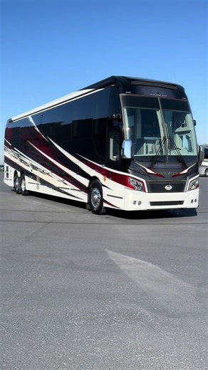 Introducing Marathon Coach 1419. This eye-catching coach was just delivered. Congratulations to the new owner! Find your perfect luxury RV at Marathon Coach. https://www.marathoncoach.com Built on the @Prevost chassis. #fyp #luxury #rv #auto #luxurycars
