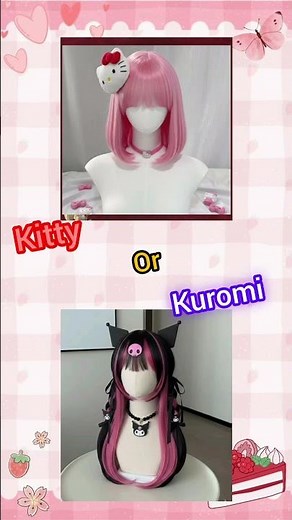 Kuromi vs Kitty Dress Up Challenge! 🖤🩷 Help me 1k subscribe 🙏
