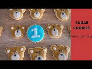 Sugar Cookies | Easy Sugar Cookie With Royal Icing | Bear Sugar Cookies | Flavors