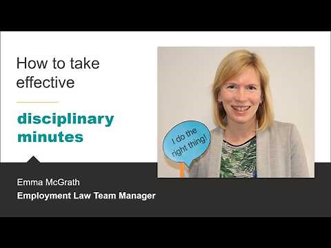 How to take effective disciplinary minutes
